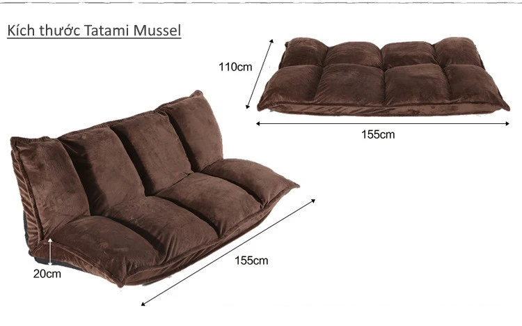 Ghế sofa bệt Tatami Mussel