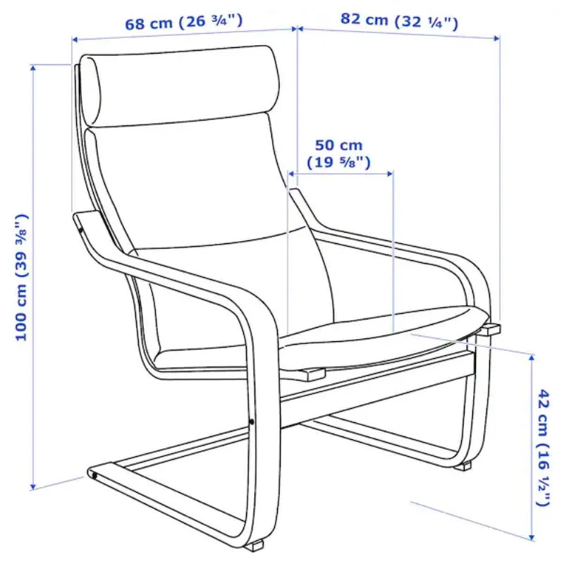 Ghế Poang Arm-chair PU Taupe