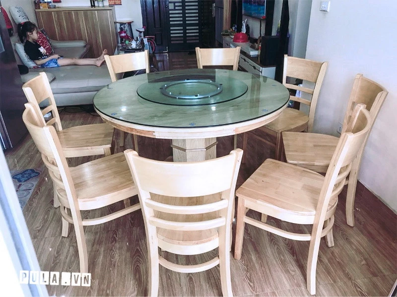 Bàn ăn tròn xoay giá rẻ