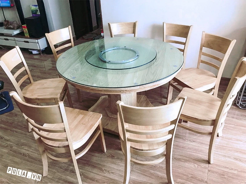 Bàn ăn tròn xoay giá rẻ