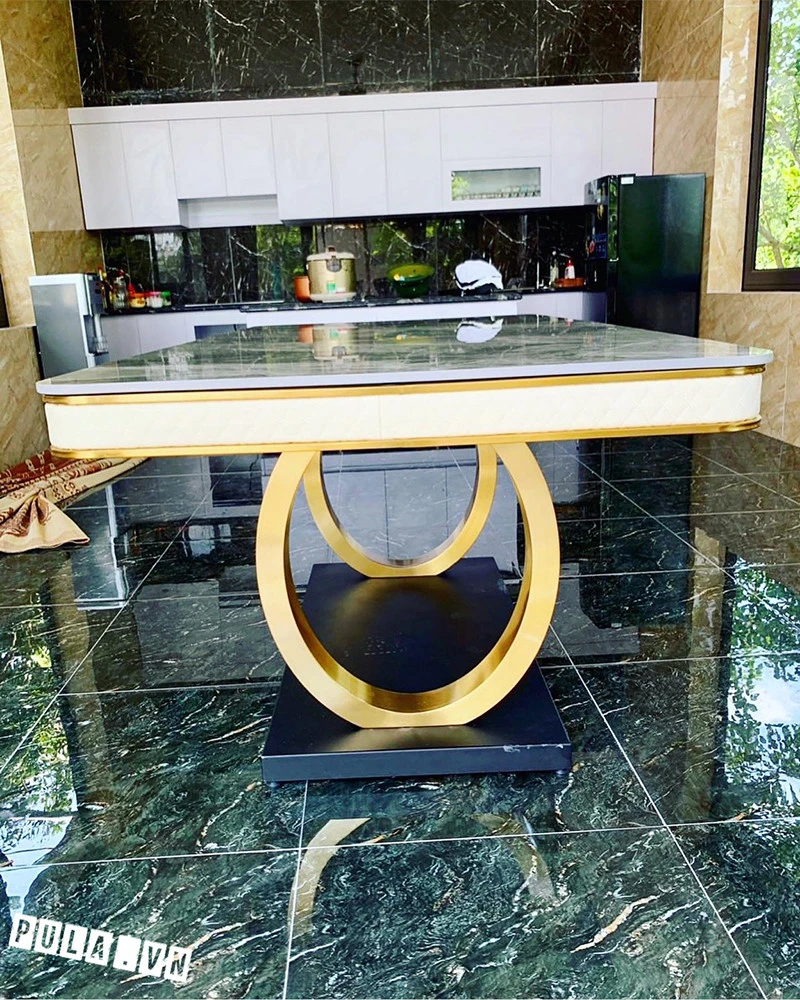 Bàn ăn mặt đá cao cấp Pula BA18