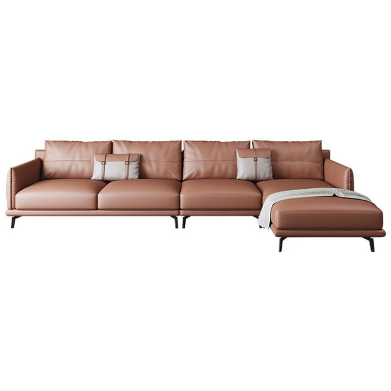 Ghế sofa góc đệm da cỡ lớn L21