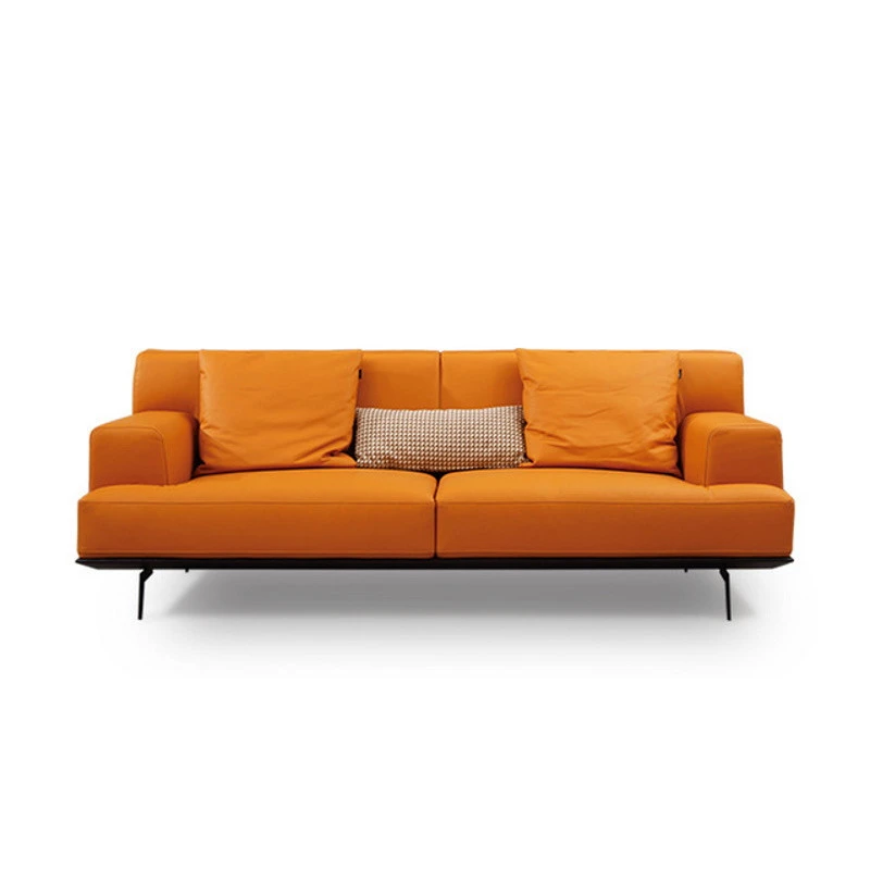 Ghế sofa góc đệm da thiết kế hiện đại L23