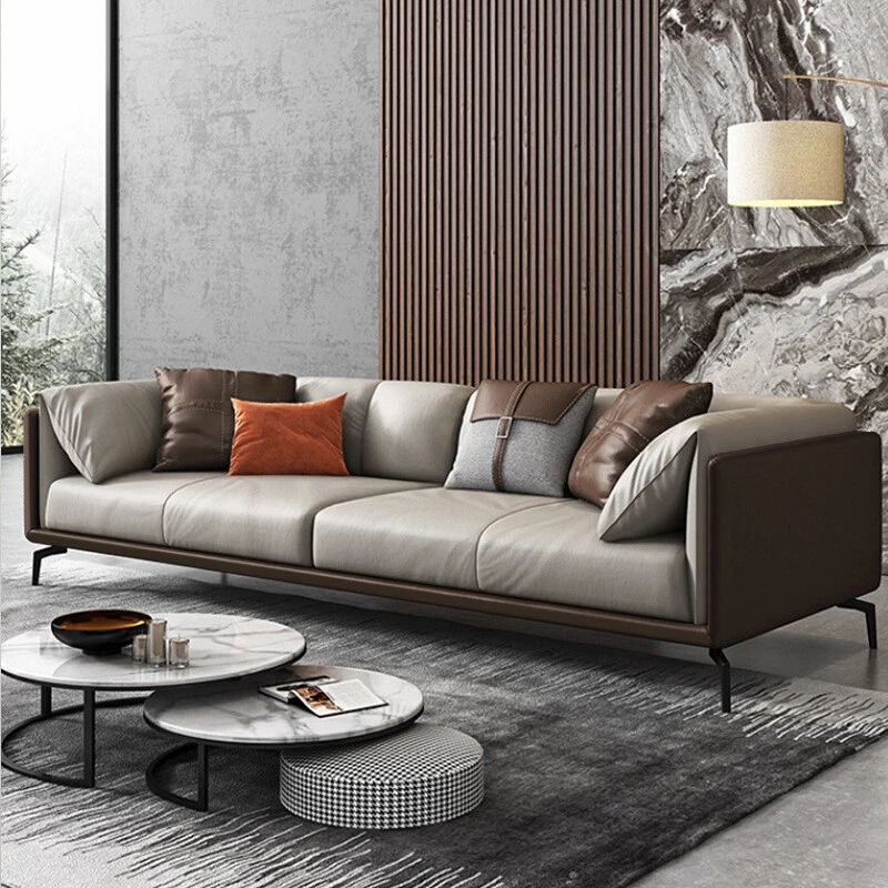 Ghế sofa văng da hiện đại V40