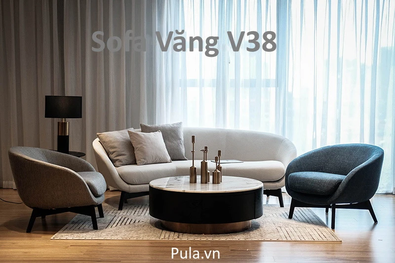 Ghế sofa văng vải hiện đại V38