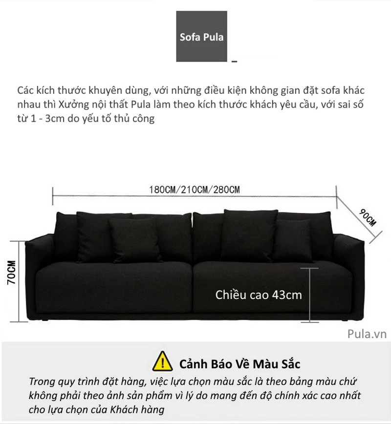 Ghế sofa văng đệm vải hiện đại V21