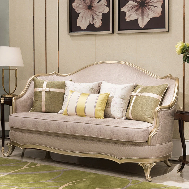 Ghế sofa Cù lao da cao cấp tân cổ điển V47