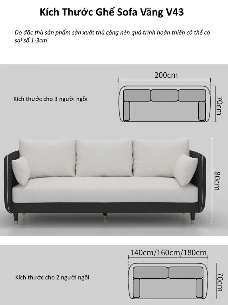 Ghế sofa đệm hiện đại V43