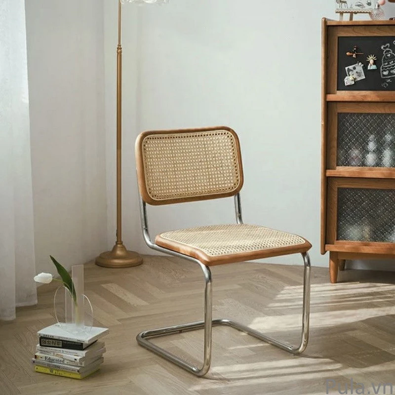 Ghế ăn mây chân quỳ Thonet 6