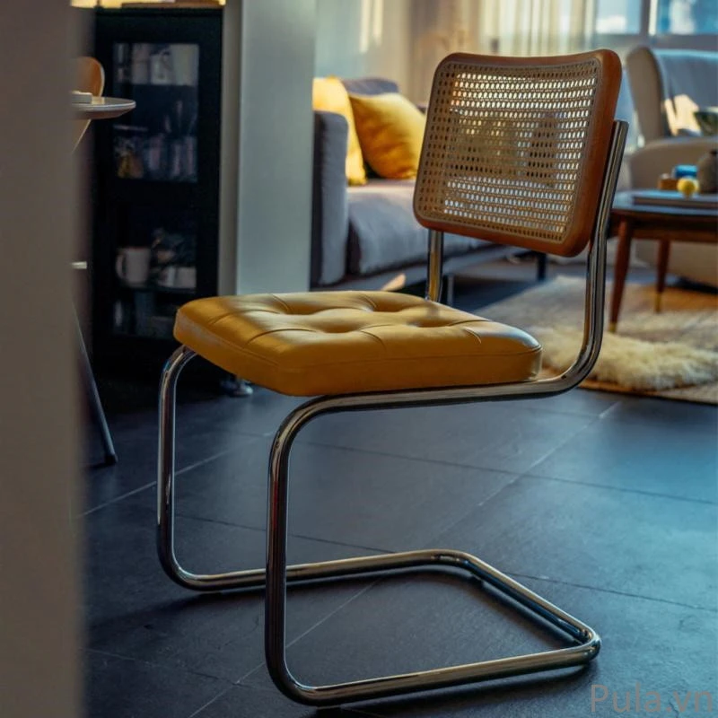 Ghế ăn mây chân quỳ Thonet 6