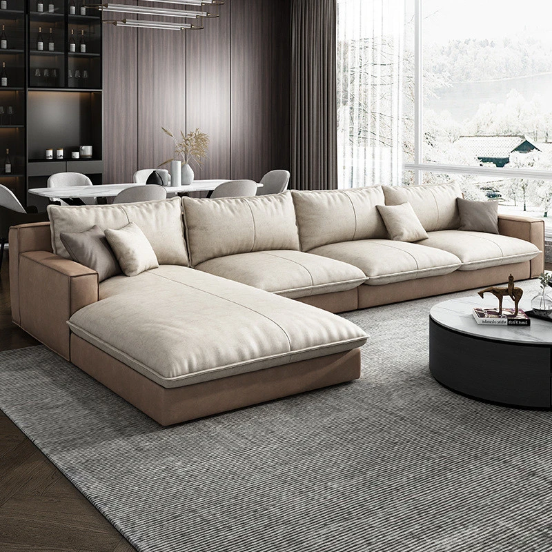 Sofa góc vải hoa vân đá L29