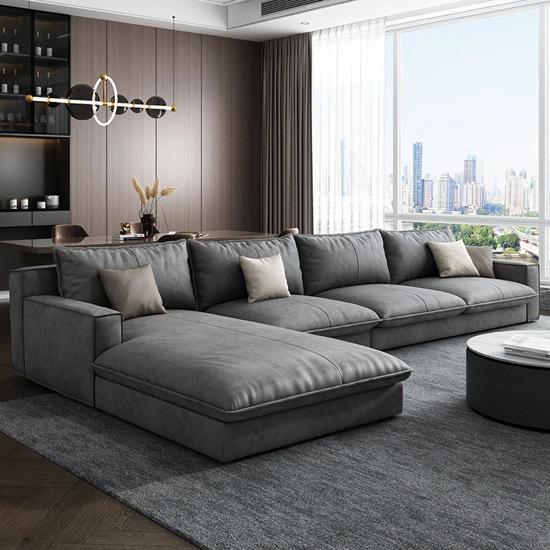 Sofa góc vải hoa vân đá L29