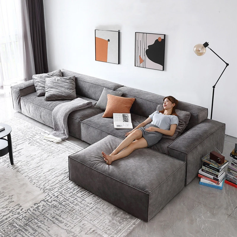 Ghế sofa văng cỡ lớn đệm nỉ V57