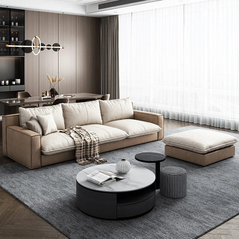 Sofa góc vải hoa vân đá L29