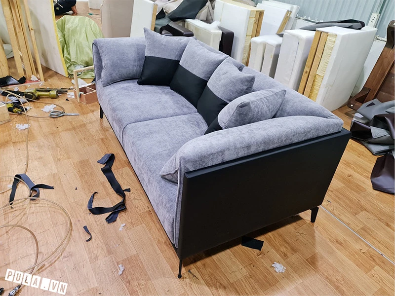 Ghế sofa văng da hiện đại V40