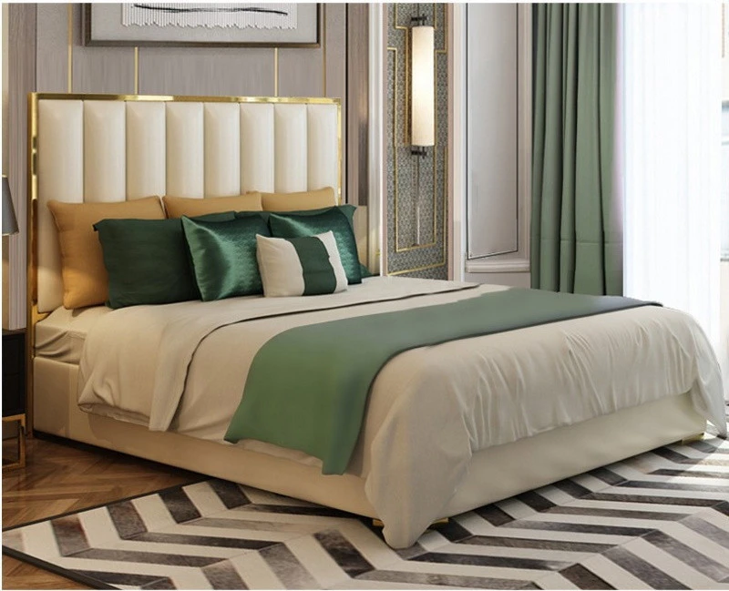 Giường ngủ viền vàng tinh tế Pula PB05