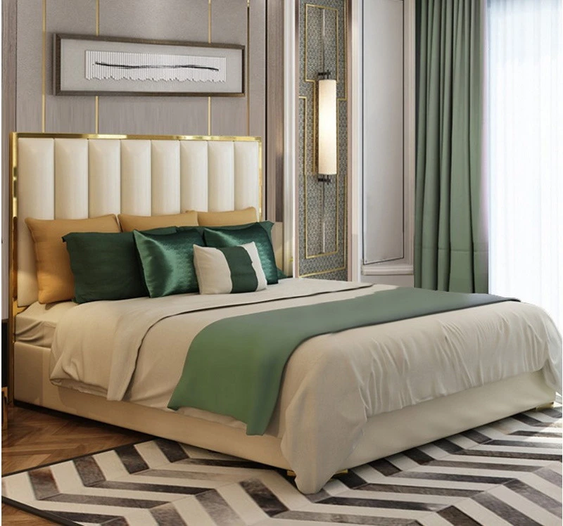 Giường ngủ viền vàng tinh tế Pula PB05