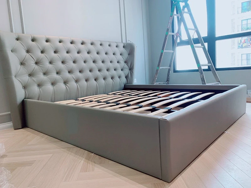 Giường ngủ đệm vải nhung hiện đại Pula PB19