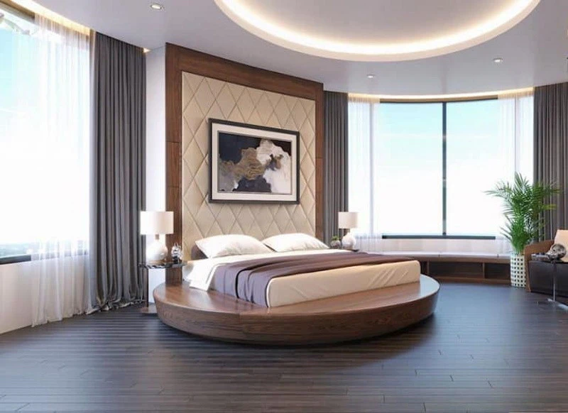 Giường ngủ tròn gỗ thịt Pula PB26