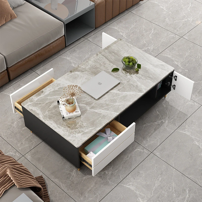 Bàn trà hộp chữ nhật mặt đá Pula BT13