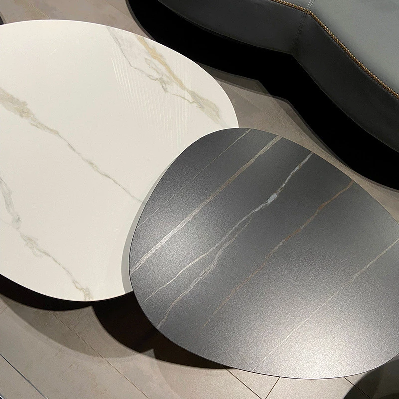 Bàn trà đôi mặt đá hình giọt nước Pula BT14