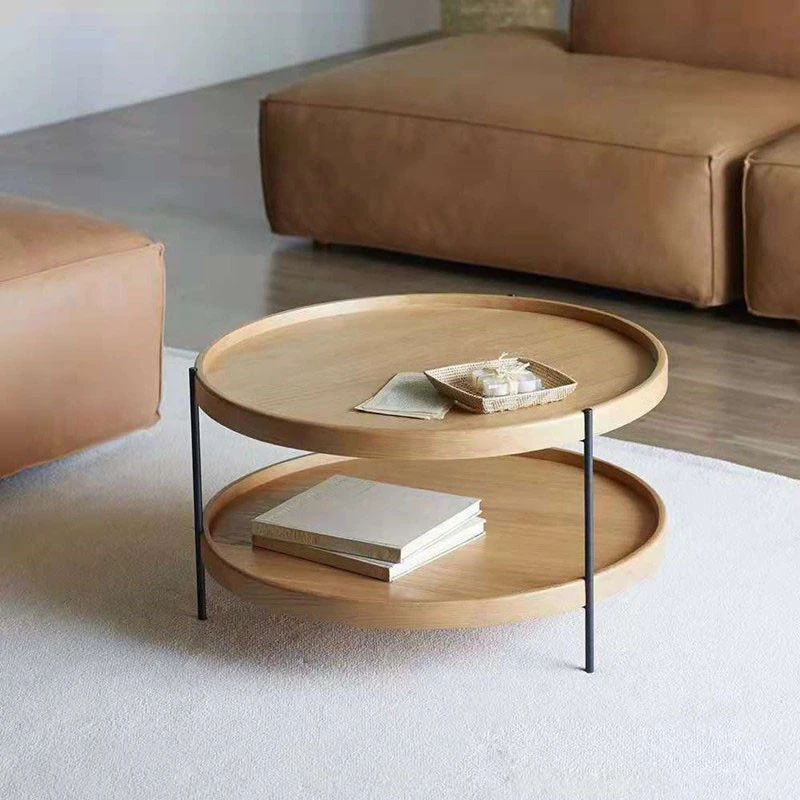 Bàn trà 2 tầng mặt gỗ Pula BT23