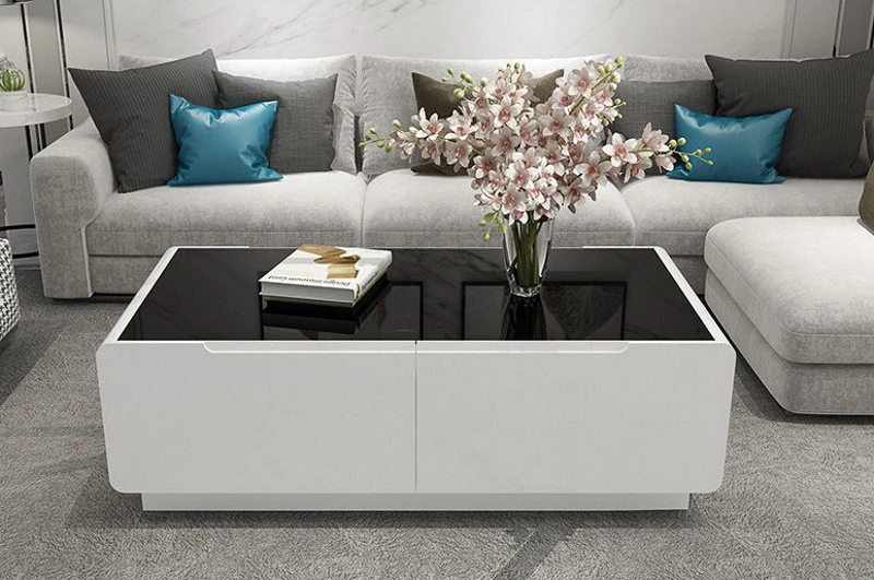 Bàn trà hộp chữ nhật mặt kính Pula BT18