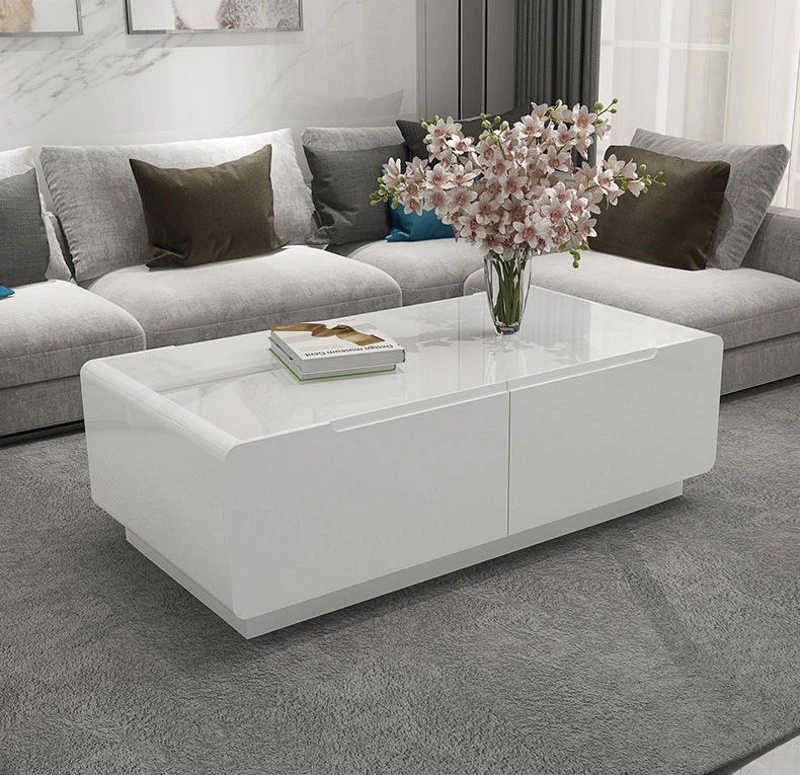 Bàn trà hộp chữ nhật mặt kính Pula BT18