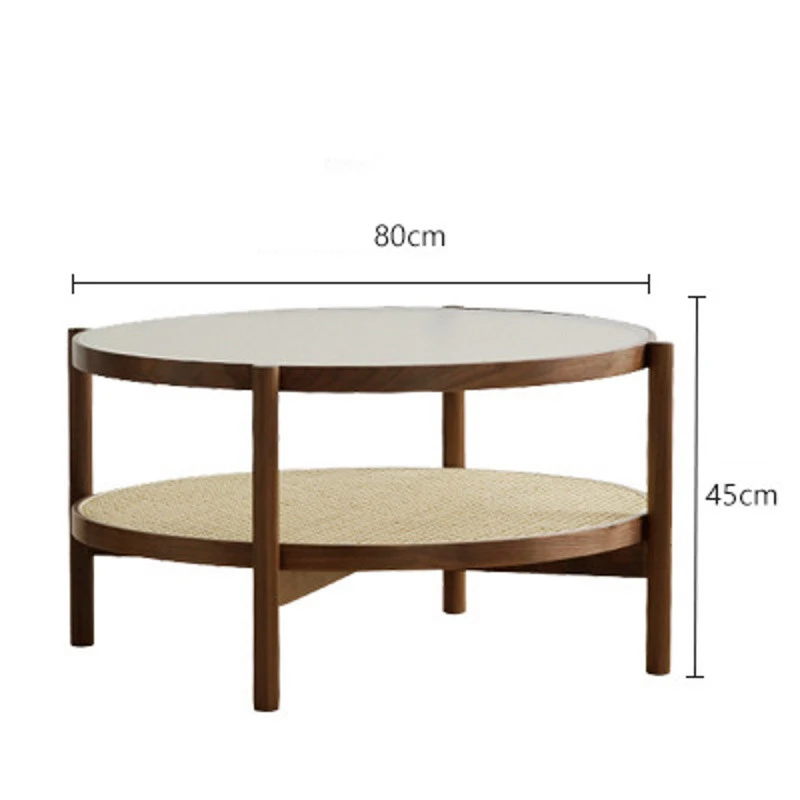 Bàn trà 2 tầng mặt kính sóng Pula BT22