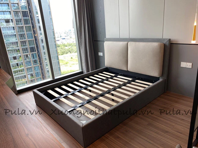 Giường ngủ viền da hiện đại Pula PB21