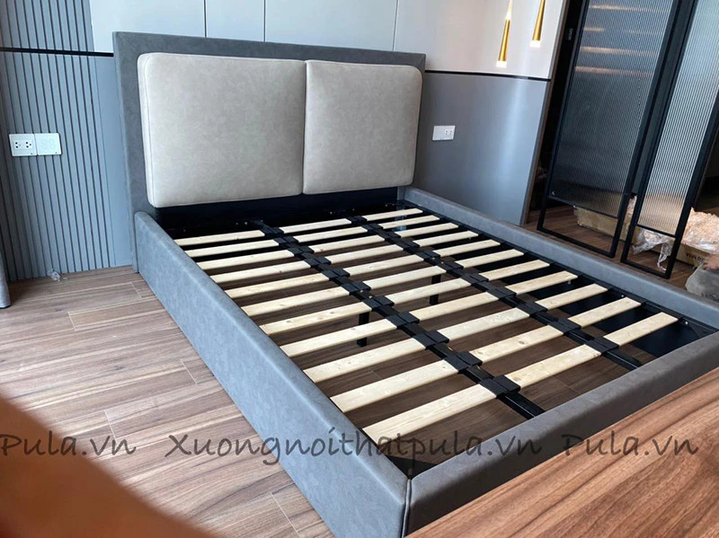 Giường ngủ viền da hiện đại Pula PB21