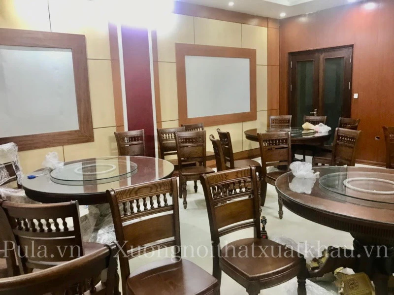 Bàn ăn tròn xoay cao cấp