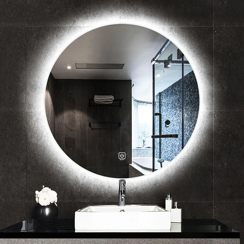 Gương phòng tắm tròn Pula GPT02 đèn LED hắt sáng