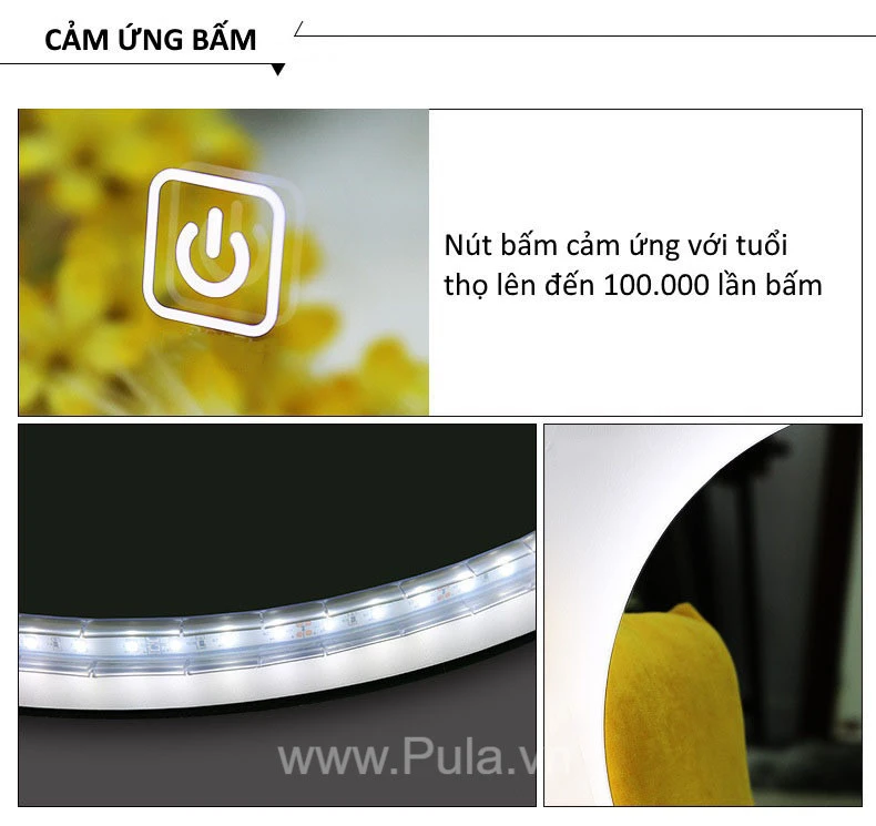 Gương đèn LED phòng tắm Pula GPT03