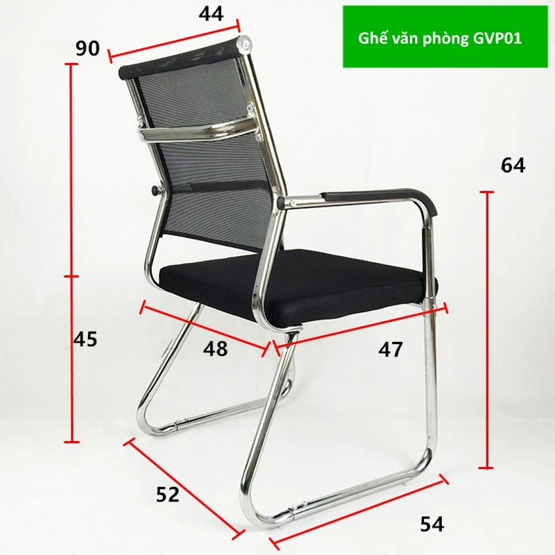 Ghế văn phòng lưng lưới thép GVP01