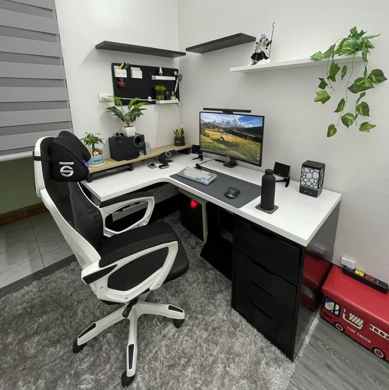 Bàn làm việc chữ L Ikea T03