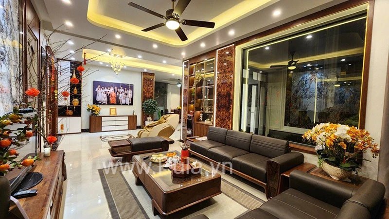 Bộ sofa gỗ Óc chó cao cấp Pula