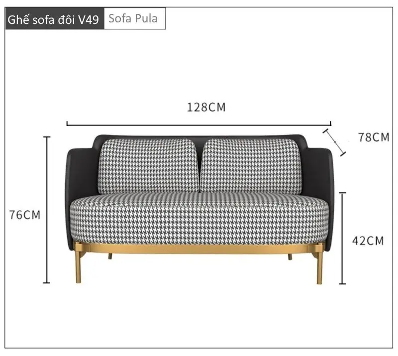 Kích thước sofa văng V49