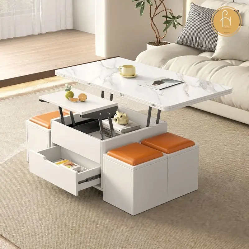 Bàn trà kết hợp bàn ăn mặt đá