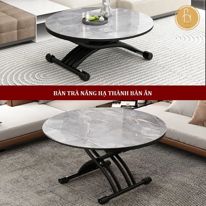 Bàn trà nâng hạ phong cách tối giản