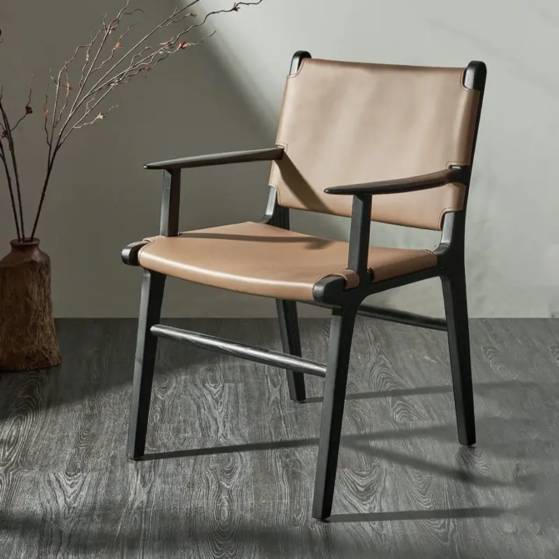 Ghế ăn gỗ bọc da cao cấp Fenwick