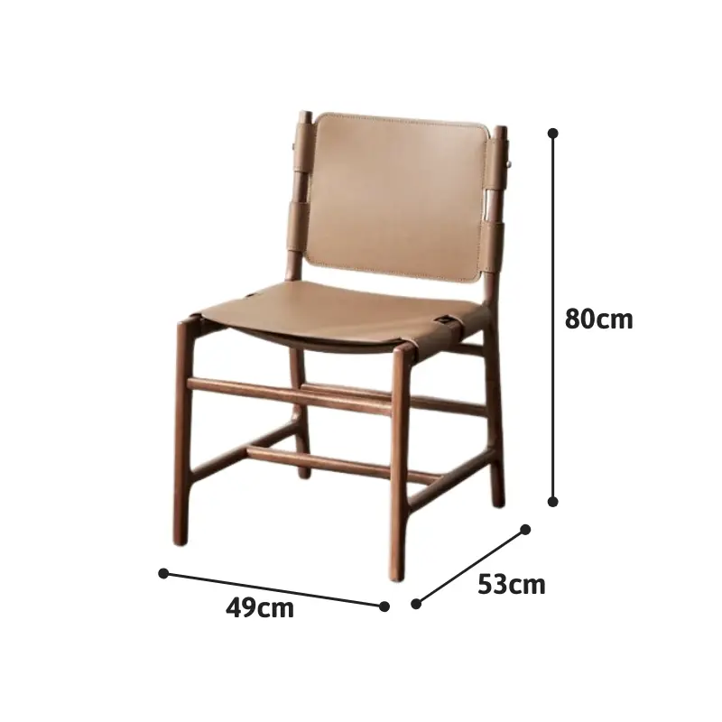 Kích thước tiêu chuẩn Ghế ăn gỗ bọc da cao cấp Levante