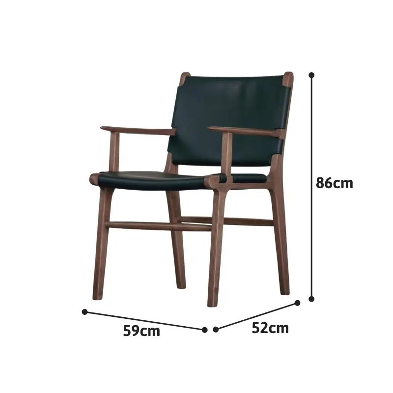 Kích thước tiêu chuẩn Ghế ăn gỗ bọc da cao cấp Fenwick