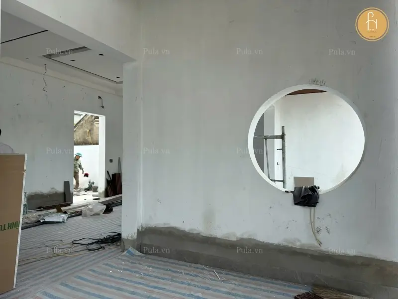 Không gian bên trong với vách mở