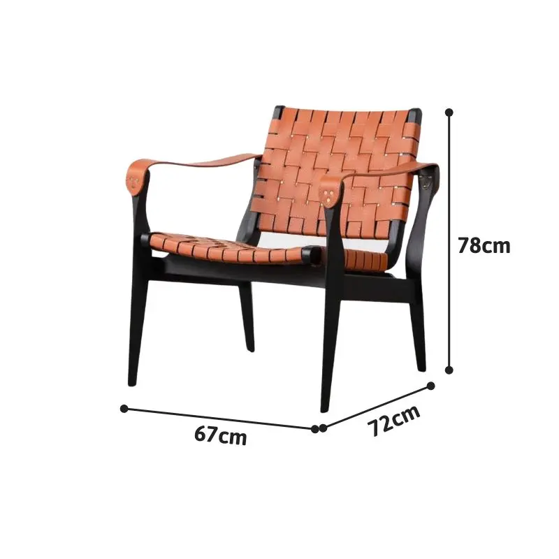 Kích thước tiêu chuẩn Ghế Armchair da cao cấp Dilan Safari