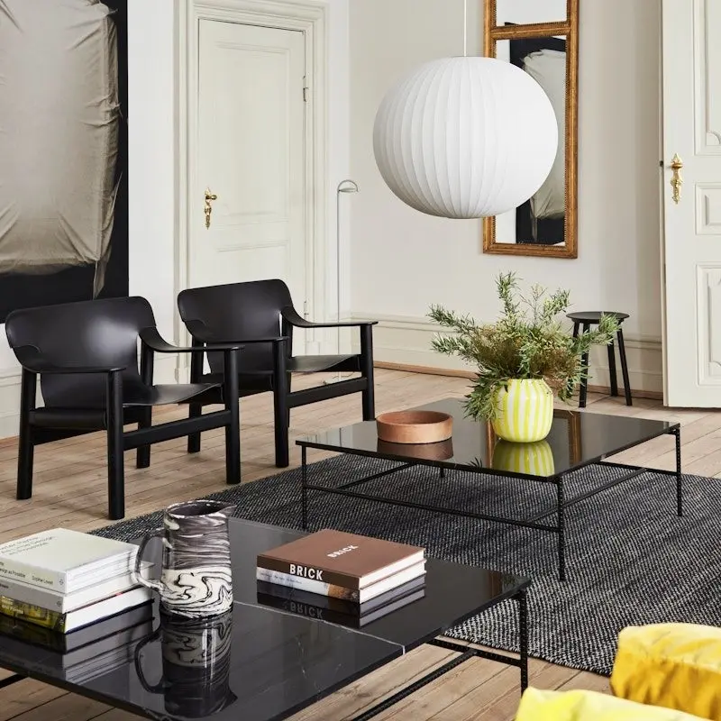 Ghế Armchair gỗ bọc da Bernard trong gia đình