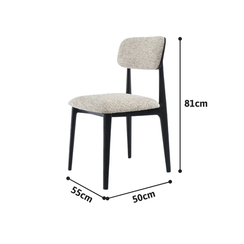 Kích thước tiêu chuẩn Ghế ăn gỗ cao cấp Curve không tay