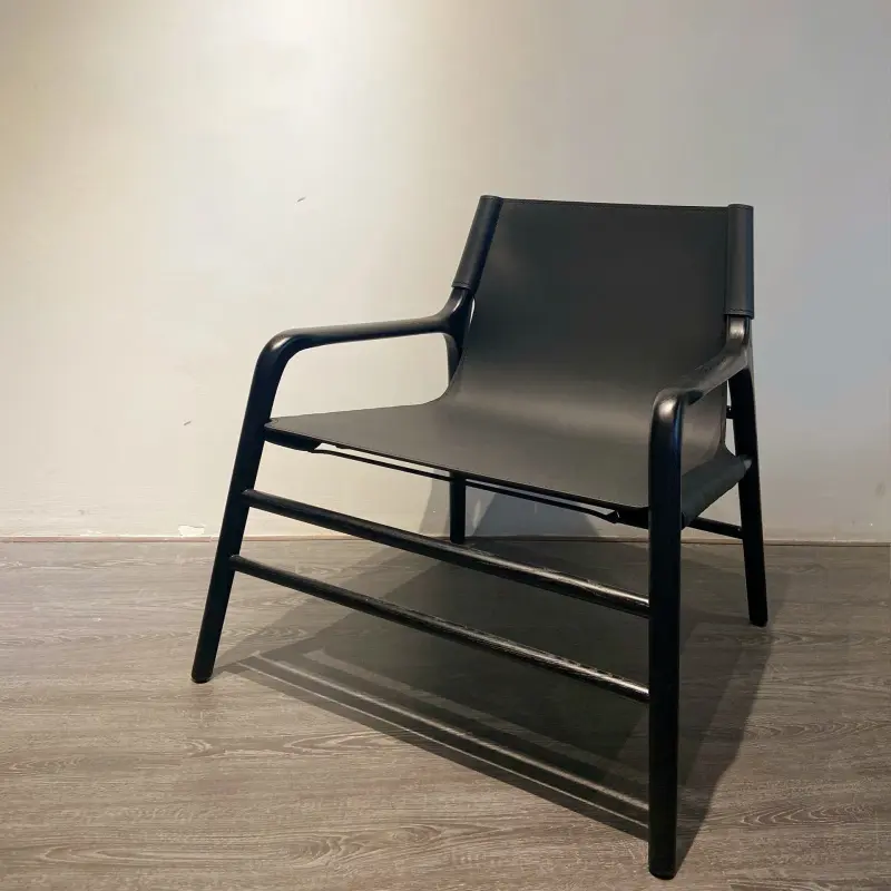 Ghế Armchair thư giãn gỗ bọc da cao cấp Soul