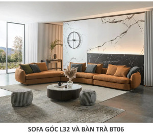 Ghế sofa góc vải thô hiện đại L32