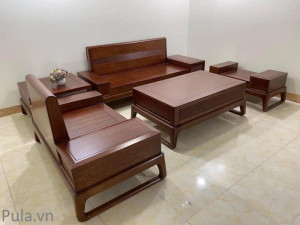 Bộ sofa gỗ Pula SG01 được thiết kế theo phong cách hiện đại